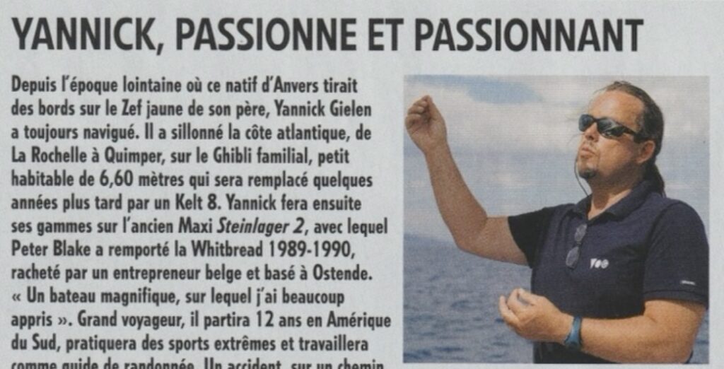 Yannick Gielen un super skipper