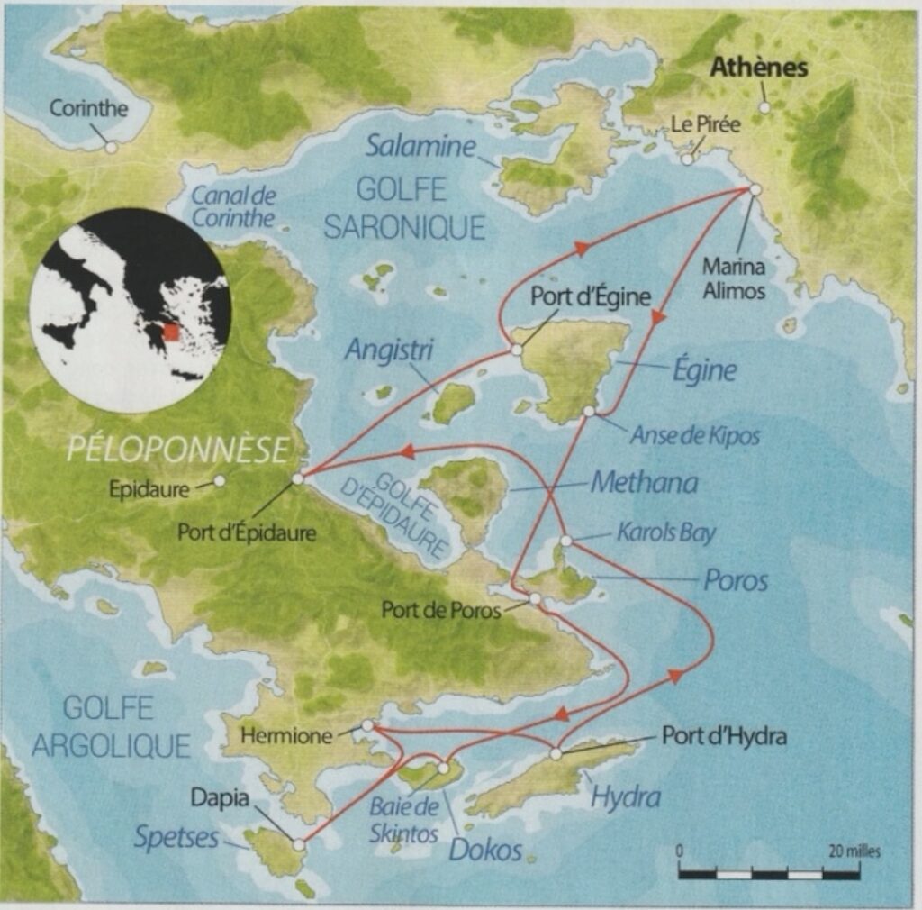 Carte croisière grece péloponnèse
