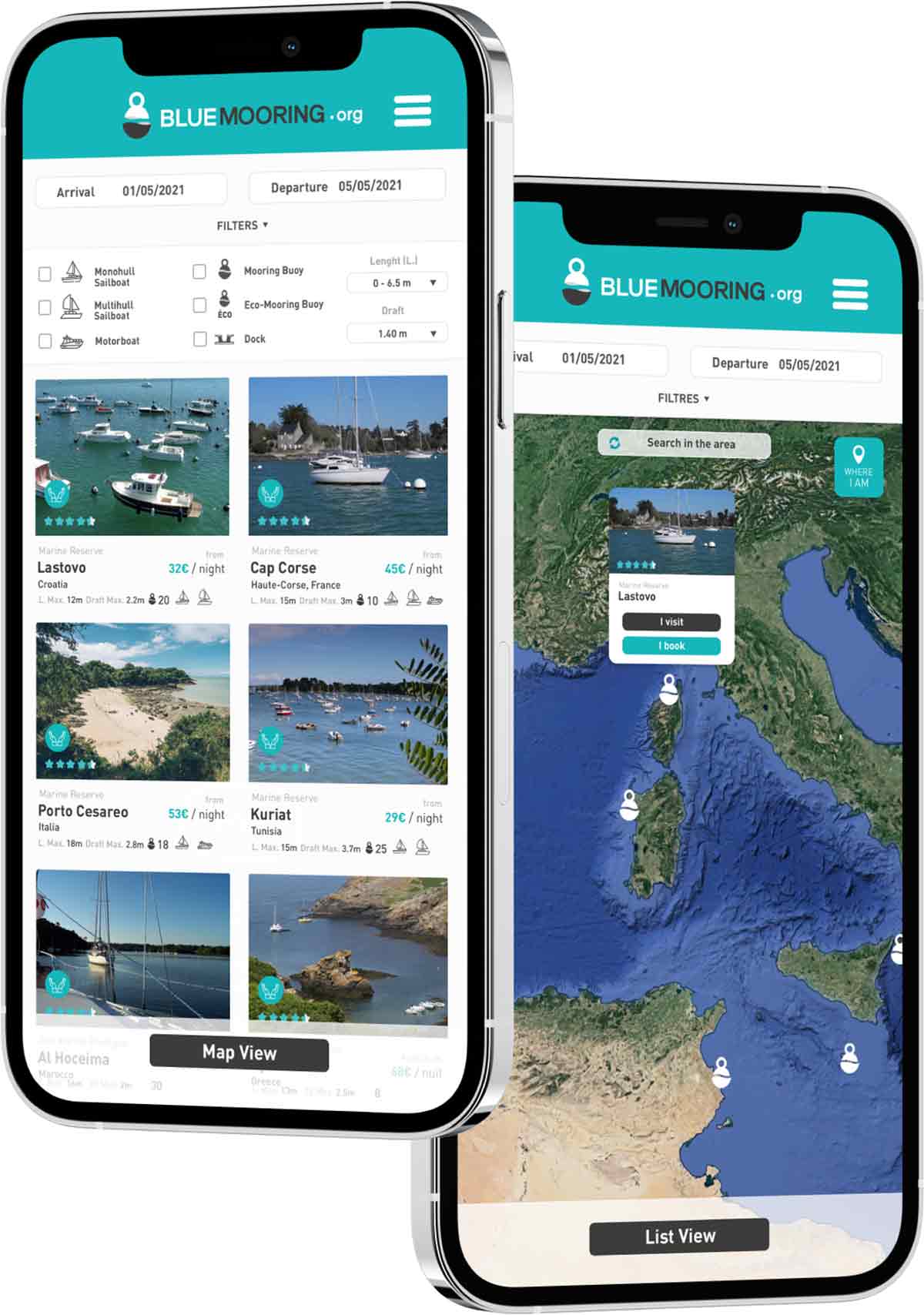 Application bluemooring : l'outil de gestion des mouillages
