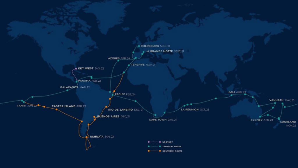 Routes de grande croisière pour traverser l'atlantique en voilier et faire le tour du monde