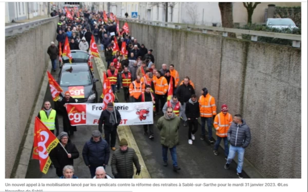 Retraites : après la grève du 19 janvier, quelle suite pour la mobilisation à Sablé-sur-Sarthe ?