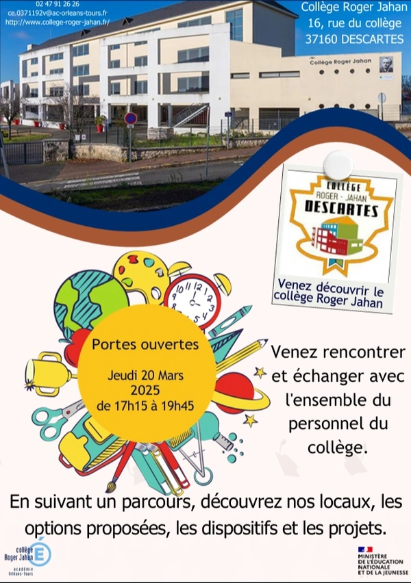 Portes Ouvertes au Collège Roger Jahan de Descartes