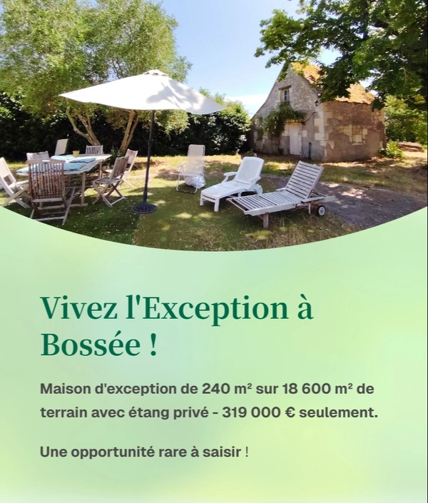 ✨ [À VENDRE] Maison de charme + dépendances + étang sur +1,8 ha de terrain ! A Bossée