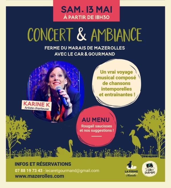 SAINT-MARS-DU-DÉSERT : SOIRÉE À LA FERME DE MAZEROLLES VENDRE SAMEDI 13 MAI 2023