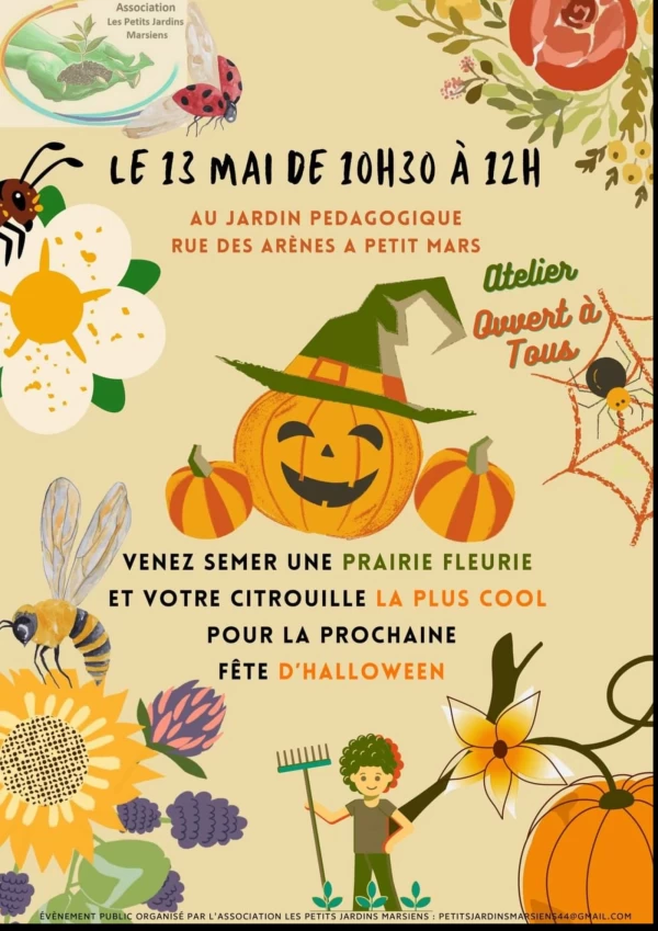 PETIT-MARS : VENEZ SEMER POUR LA PROCHAINE FÊTE D'HALLOWEEN SAMEDI 13 MAI 2023