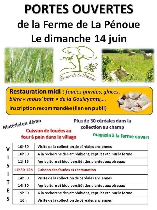 PETIT-MARS : PORTES OUVERTES LA PENOUE DIMANCHE 14 JUIN 2026