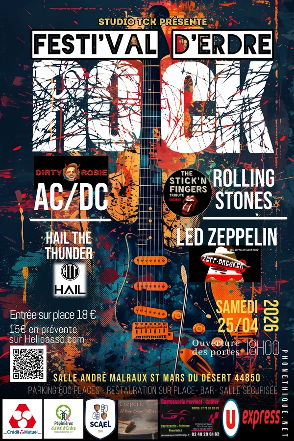 SAINT-MARS-DU-DÉSERT : FESTI'VAL d'ERDRE 2026 SAMEDI 25 AVRIL