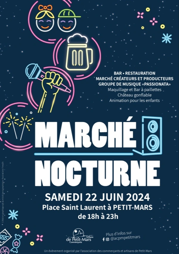 PETIT-MARS : MARCHÉ NOCTURNE ACPM SAMEDI 22 JUIN 2024