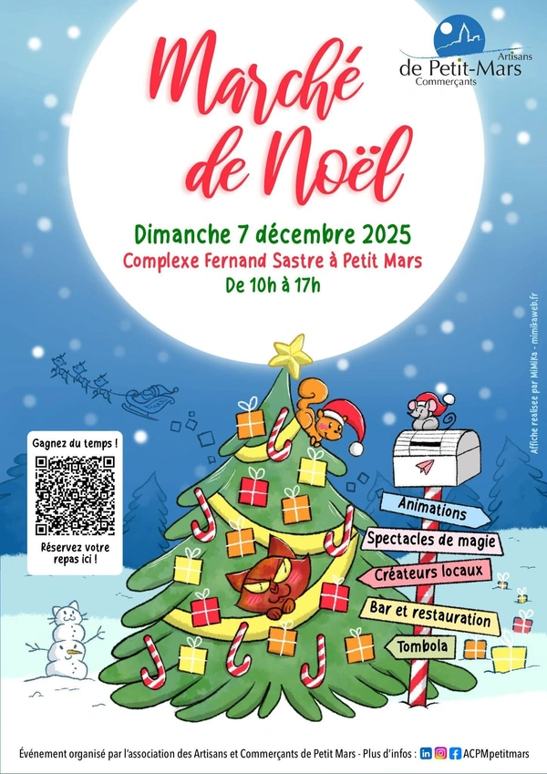 PETIT-MARS : MARCHÉ DE NOËL DES ARTISANS ET COMMERÇANTS DIMANCHE 7 DÉCEMBRE 2025