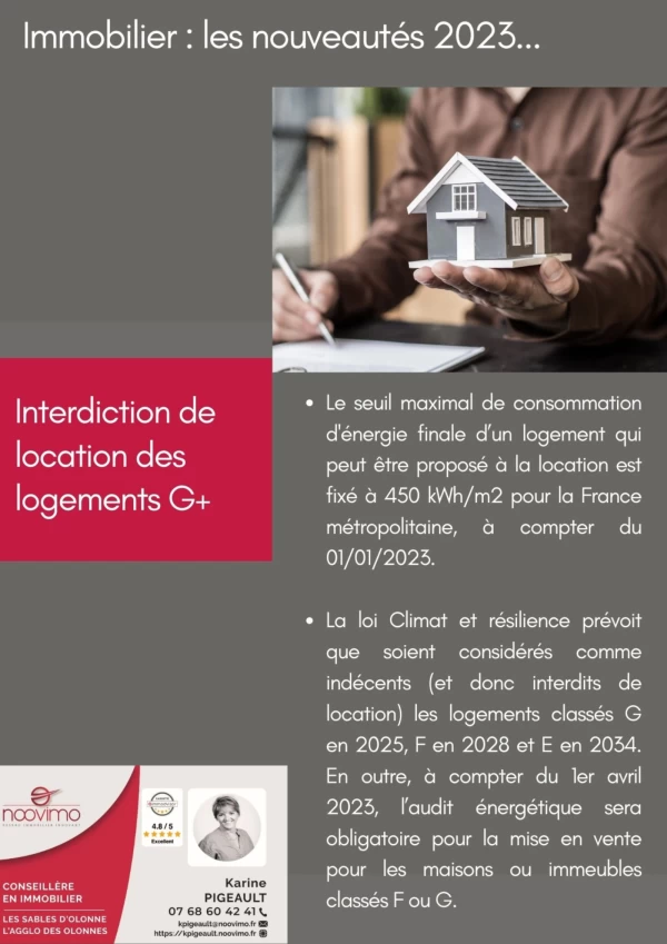 Nouveauté 2023 : Interdiction de location des logements G et +