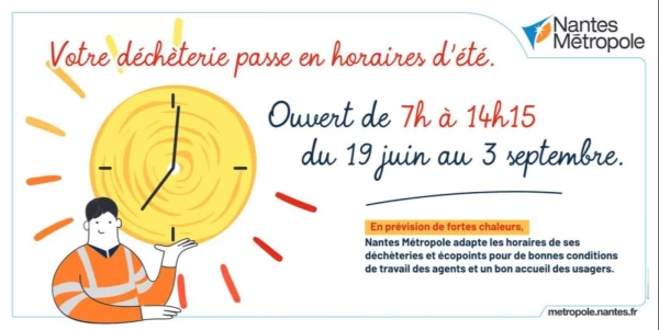 La déchetterie passe en horaires d'été ⏰☀️