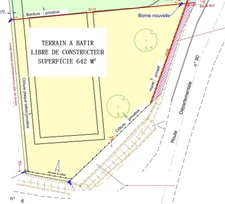 Terrain à bâtir de 642 m2 à 15 min de Rennes libre de constr