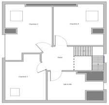 Centre Ville - 4 ch, bureau, cave, pkg, jardin