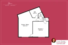 Quartier Perverie, T2 40 m2 avec grenier