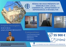 Immeuble Brienon Sur Armancon 5 pièce(s) 148 m2