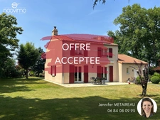 Sur superbe parcelle arborée, maison 3 chambres + bureau ave