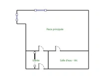 STUDIO MEUBLE  DE 18 M2  AVEC TERRASSE PRIVATIVE