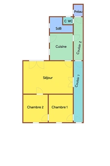 Nantes La Perverie. Maison de plain-pied à rénover de 76m2 a