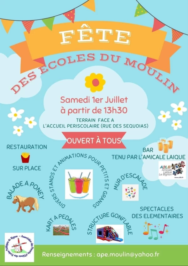Fête des écoles Ecole du Moulin le 1er Juillet 2023