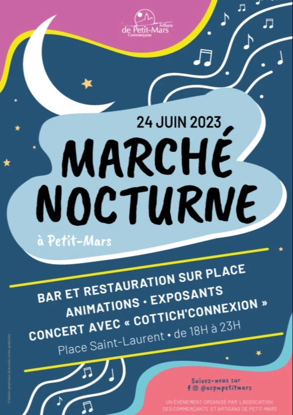 PETIT-MARS : MARCHÉ NOCTURNE SAMEDI 24 JUIN 2023