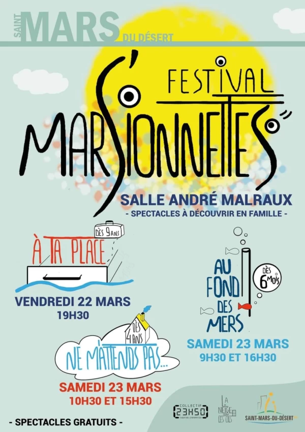 SAINT-MARS-DU-DÉSERT : FESTIVAL MARS'IONNETTES DU 18 AU 23 MARS 2024