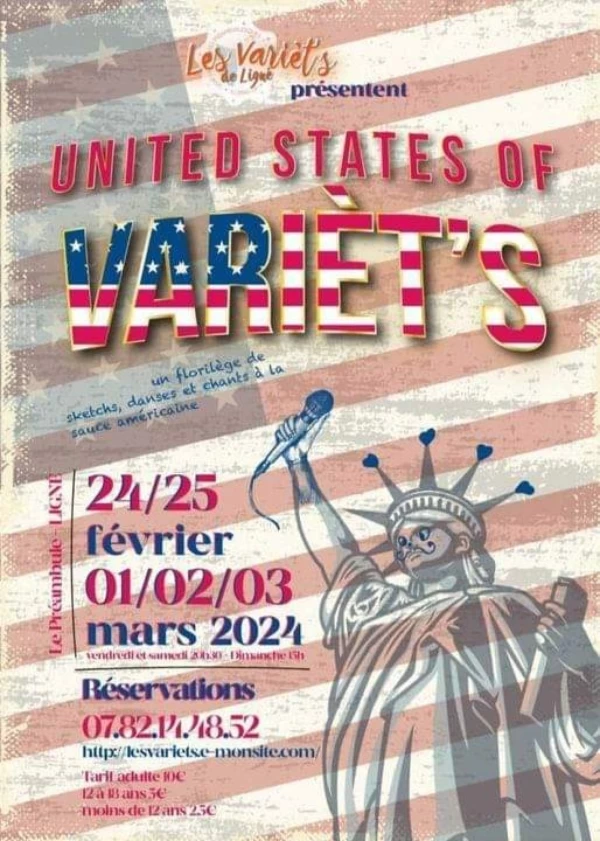 LIGNÉ : NOUVEAU SPECTACLE LES PRÉAMBURLESQUES / LES VARIÈT'S FÉVRIER ET MARS 2024