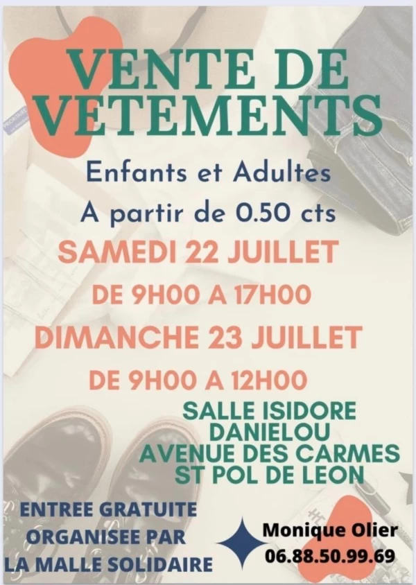 Vente de vêtements