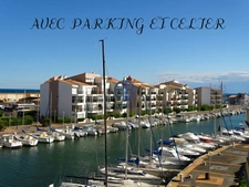 CAP D'AGDE ILES DES PECHEURS APPARTEMENT 3 PIECES-PARKING VUE CHENAL
