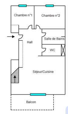 Appartement Duplex avec garage dans résidence sécurisée
