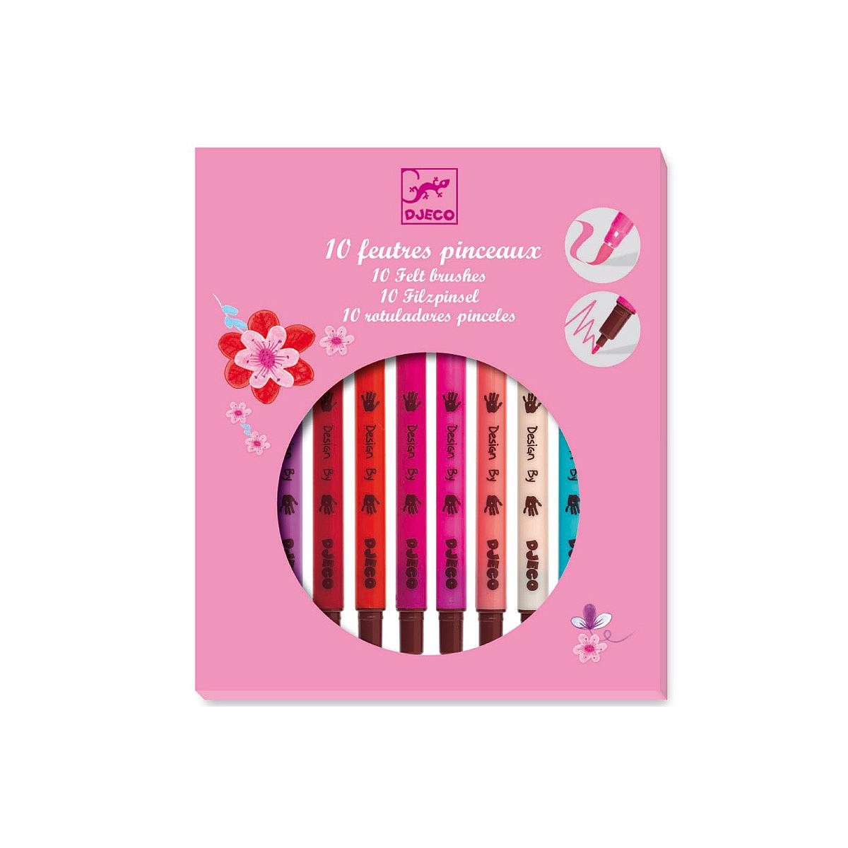 10 rotuladores pinceles +6Y LOS COLORES Djeco sweet