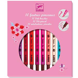 10 rotuladores pinceles +6Y LOS COLORES Djeco sweet