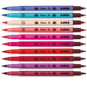 10 rotuladores pinceles +6Y LOS COLORES Djeco sweet