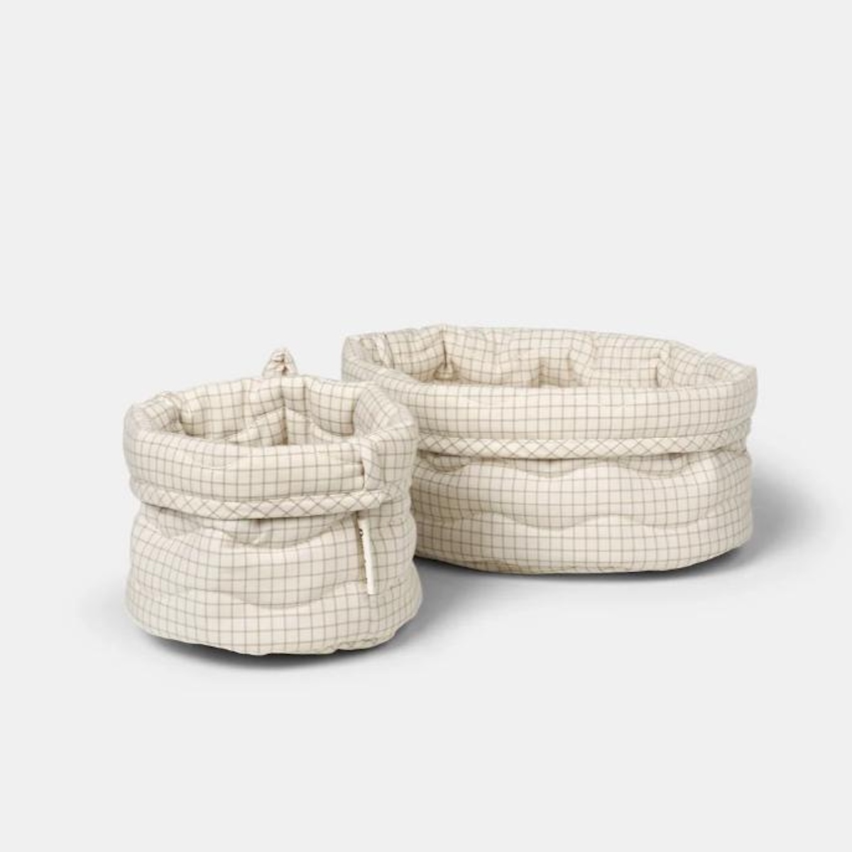 2 paniers 17x16cm/20x27x17cm KIKI Dear April Mini Check