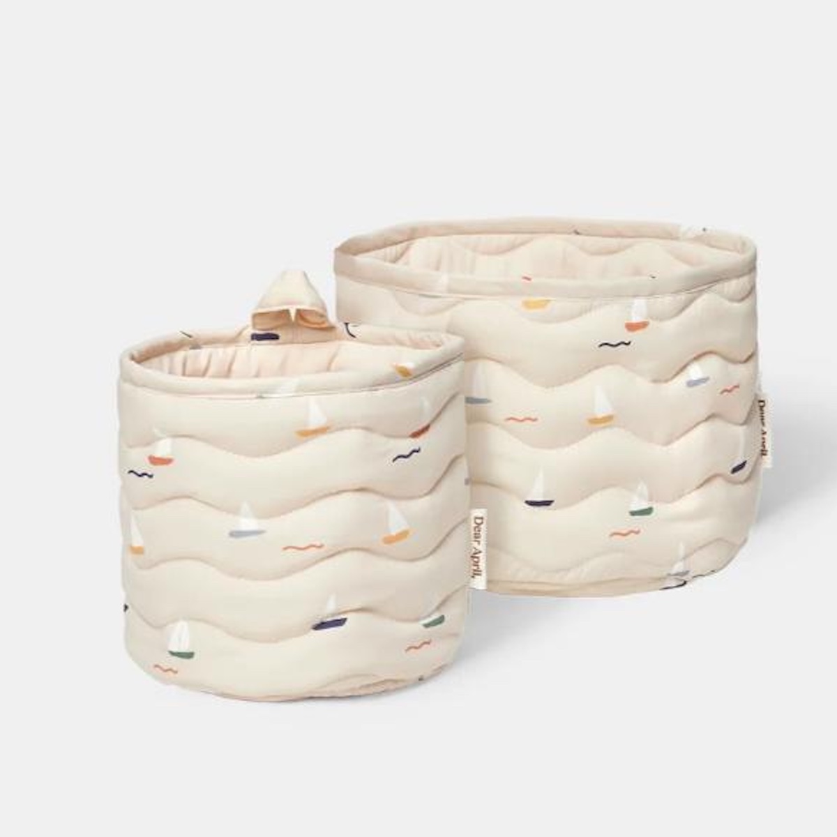 2 paniers 17x16cm/20x27x17cm KIKI Dear April Pond Boats