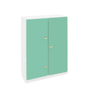 3-türiger Kleiderschrank 93x113cm DESTYLE de Breuyn weiß grün