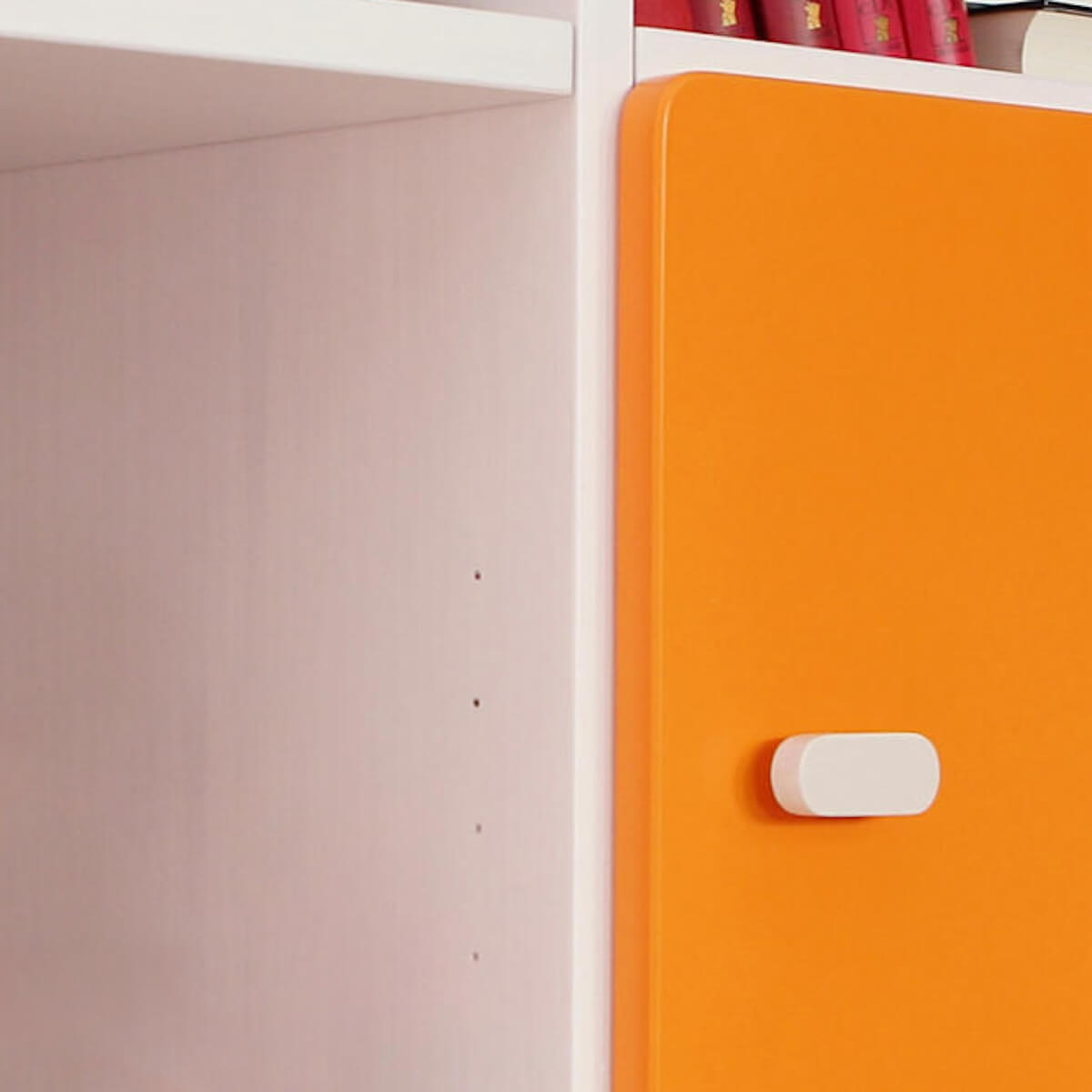 3-türiger Kleiderschrank 93x113cm DESTYLE de Breuyn weiß orange