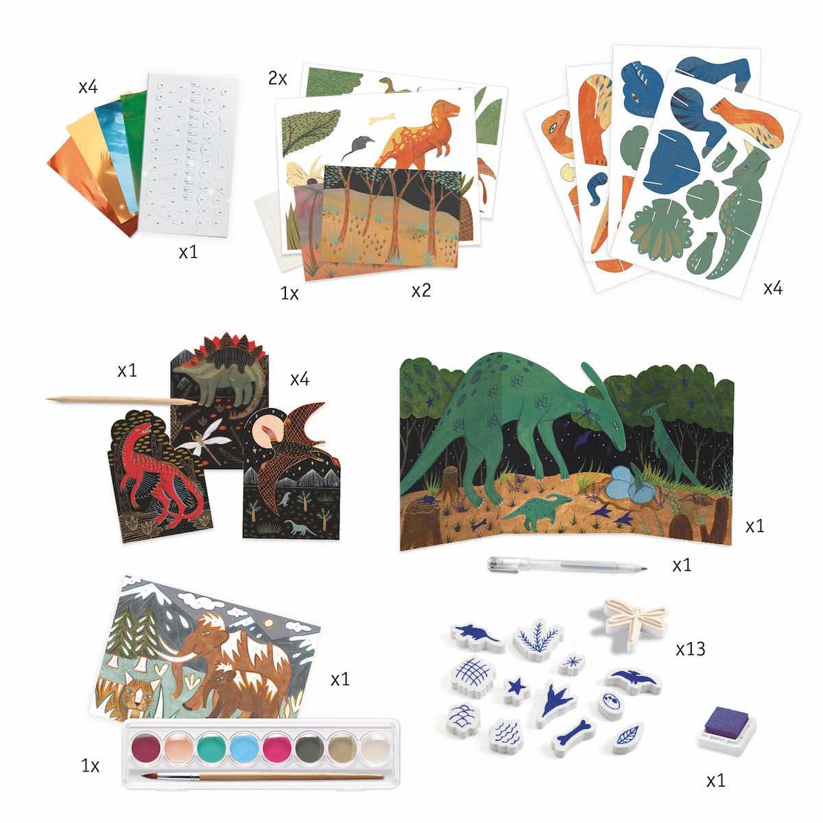 Actividades creativas EL MUNDO DE LOS DINOSAURIOS Djeco
