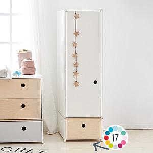 Armoire 1 porte COLORFLEX façade tiroir pink