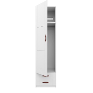 Armoire 1 portes 2 tiroirs 50cm Lifetime blanc