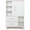 Armoire 147 cm 1 porte 2 tiroirs NADO Retro finition frêne white