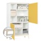 Armoire 147 cm 2 portes NADO Curve finition frêne sunshine yellow