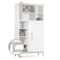 Armoire 173 cm 2 portes NADO Curve finition frêne manhattan grey-white