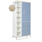 Armoire 198 cm 1 porte 3 tiroirs NADO Curve finition frêne capri blue