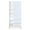 Armoire 198 cm 1 porte 3 tiroirs NADO Curve finition frêne sky blue