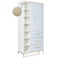 Armoire 198 cm 1 porte 3 tiroirs NADO Curve finition frêne sky blue