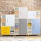 Armoire 198 cm 2 portes NADO Retro finition hêtre manhattan grey
