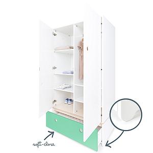 Armoire 2 portes COLORFLEX façade tiroir sea foam 