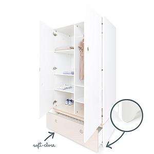 Armoire 2 portes COLORFLEX façade tiroir white wash