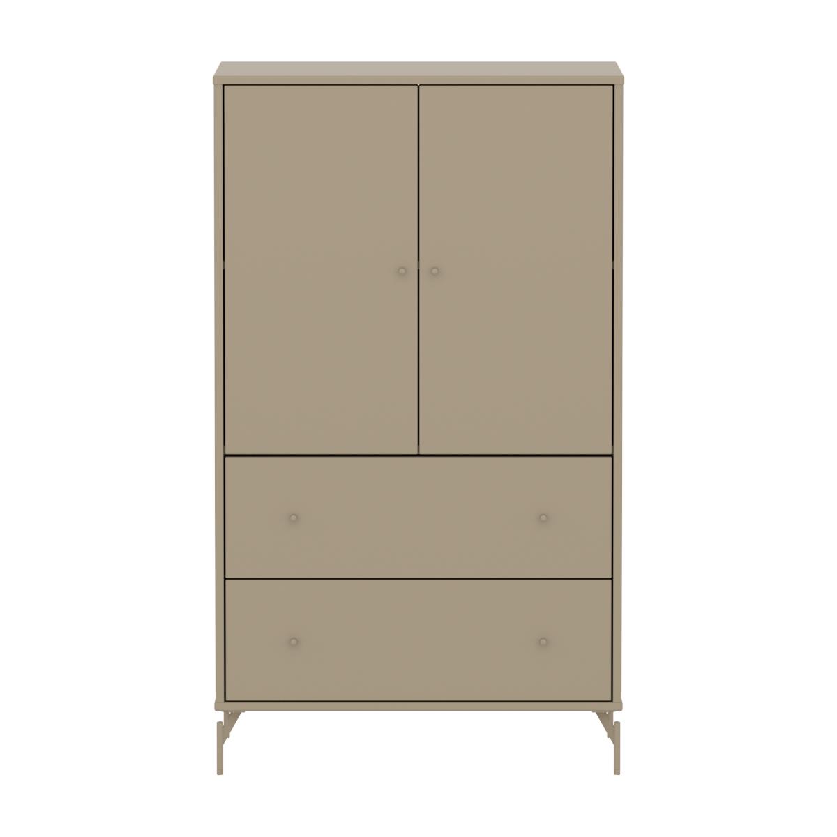 Armoire 2 portes et 2 tiroirs avec pied SAGA Flexa oat oak light grey