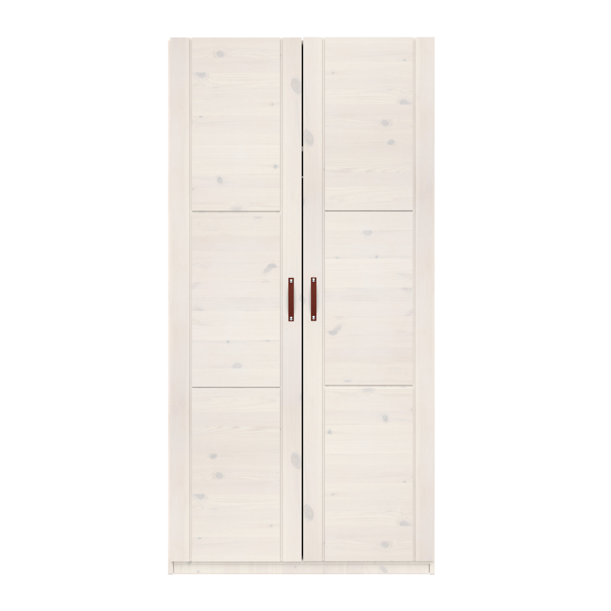Armoire 2 portes étagères 100cm Lifetime whitewash